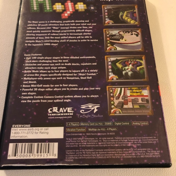 Mojo (Sony PlayStation 2, 2003) Complete with manual Tested - Picture 5 of 5